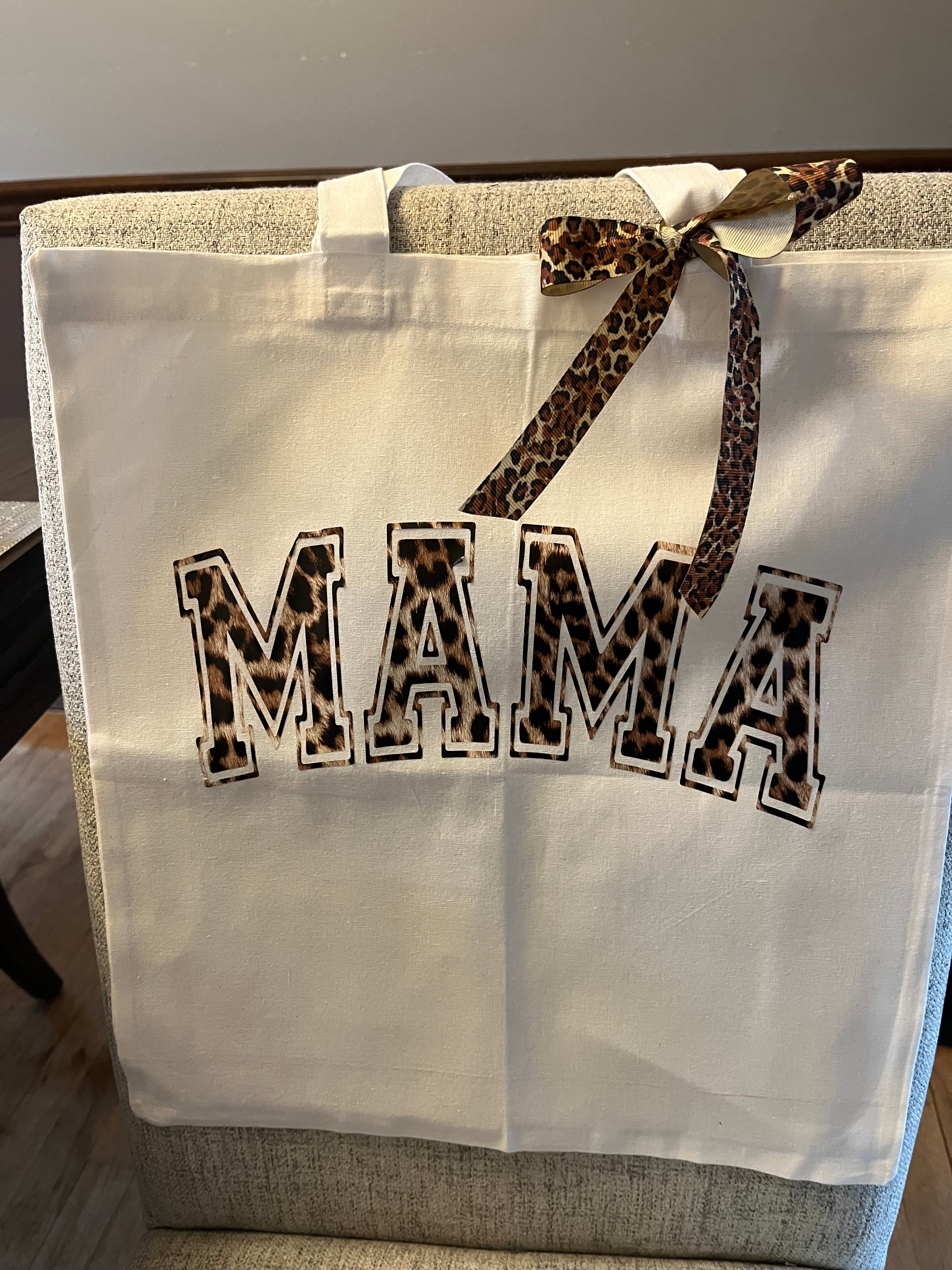 Cheetah print Mama tote