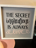 Secret ingredient sign