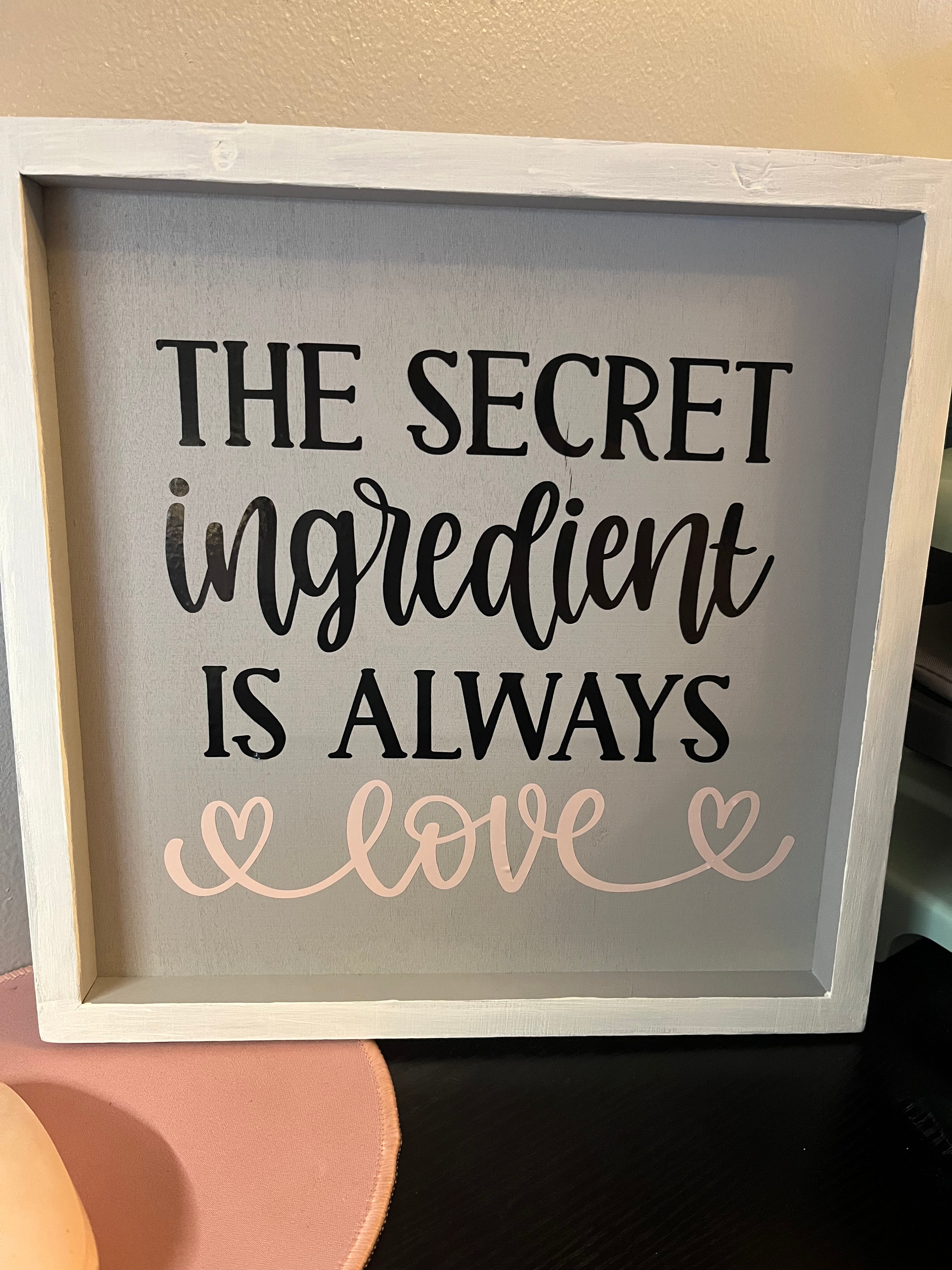 Secret ingredient sign